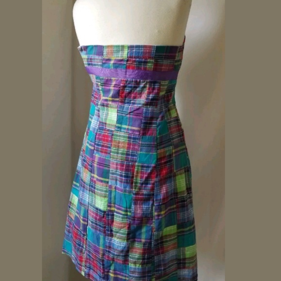 Sam TY Womens Dress Plaid Patchwork SZ 12 - Picture 4 of 4